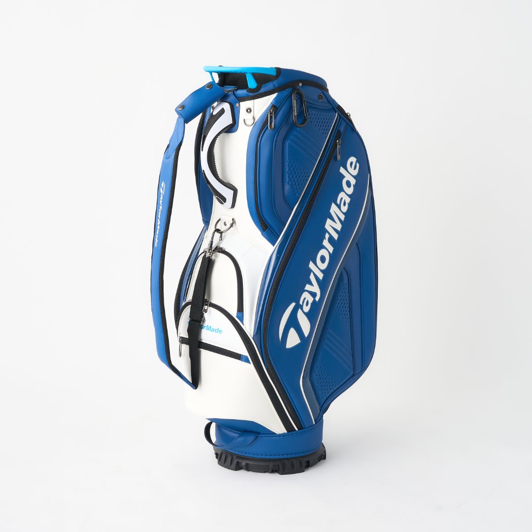 【美品】TAYLORMADE キャディバッグ ネイビー/ホワイト a80f52ec00c34cf1a5fdff52debcbf
