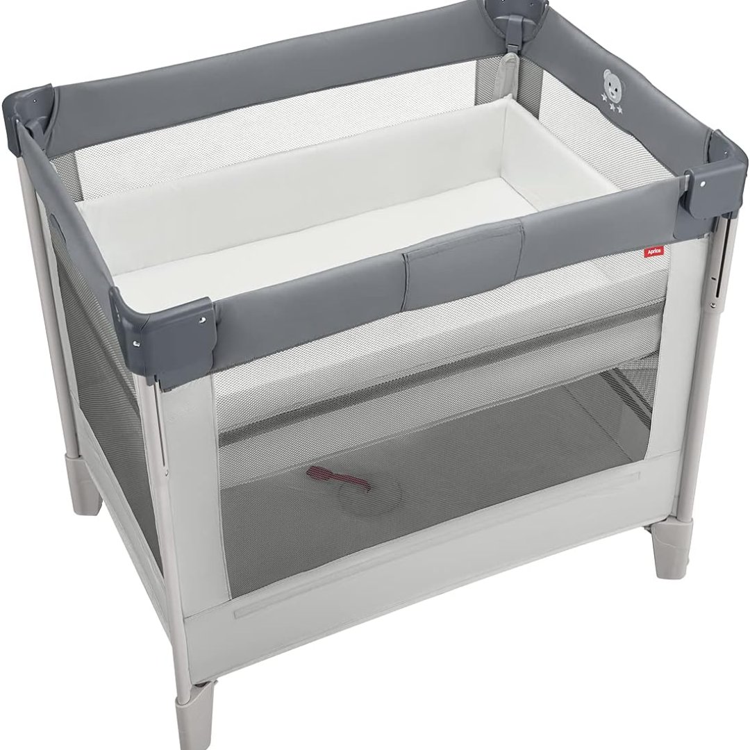 未使用級 Aprica ココネルエアーAB グレーベアー ベビーベッド Aprica ベビーベッド ココネルエアーAB (グレーベアー) 2135700の